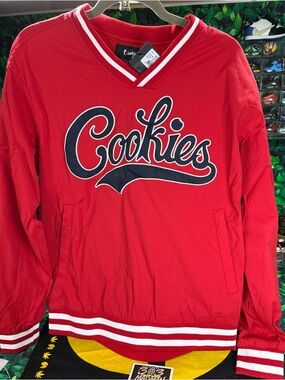 Cookies Bases Loaded Nylon Pullover Jacket Size Medium NWT